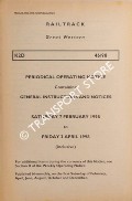 Book cover of Periodical Operating Notice containing General Instructions and Notices, Saturday 7 February 1998 to Friday, 3 April 1998 by Railtrack Great Western